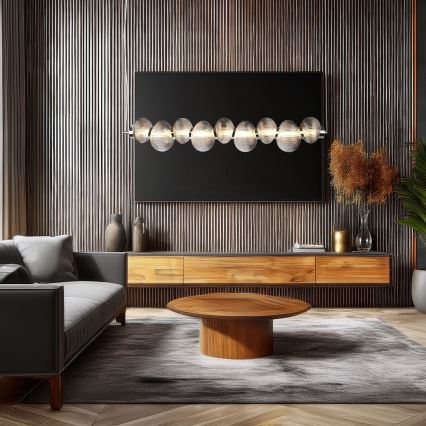 LED полилей на кабел BOLLA LED/32W/230V лъскав хром/опушено сиво