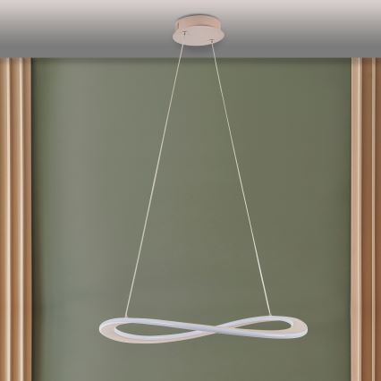 LED полилей на кабел CASHMERE LED/40W/230V, Ø 59,5 см, бежов