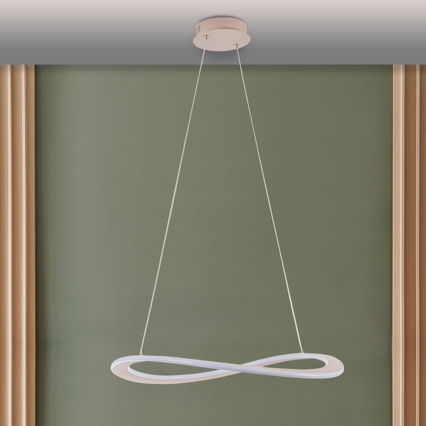 LED полилей на кабел CASHMERE LED/40W/230V, Ø 59,5 см, бежов