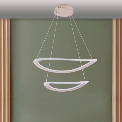 LED полилей на кабел CASHMERE LED/75W/230V Ø 59,5 см бял