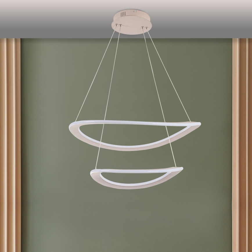 LED полилей на кабел CASHMERE LED/75W/230V Ø 59,5 см бял