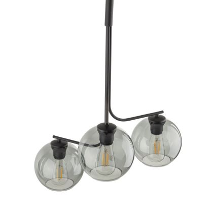 LED полилей на кабел CESAR 3xE27/15W/230V черен/димно сив