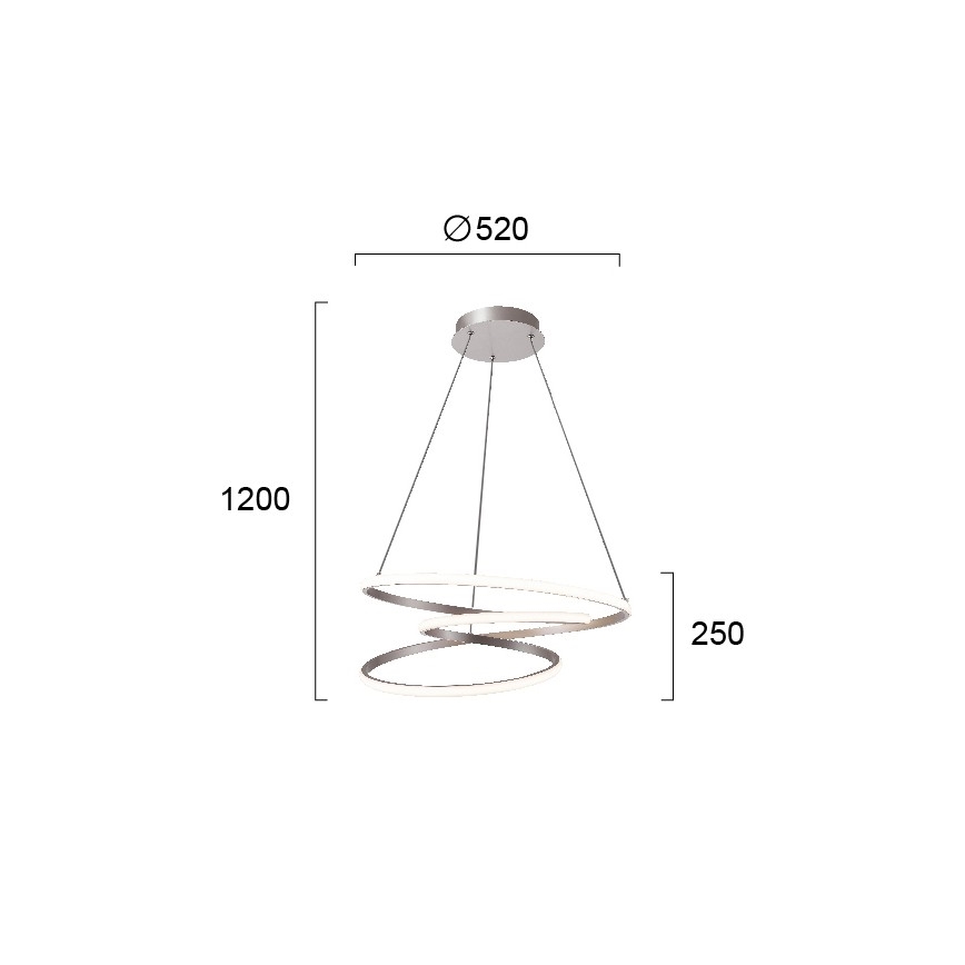 LED полилей на кабел CORT LED/40W/230V сребриста