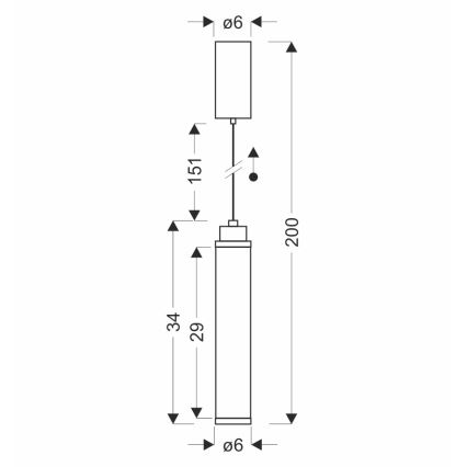 LED полилей на кабел CORTE LED/10W/230V черен