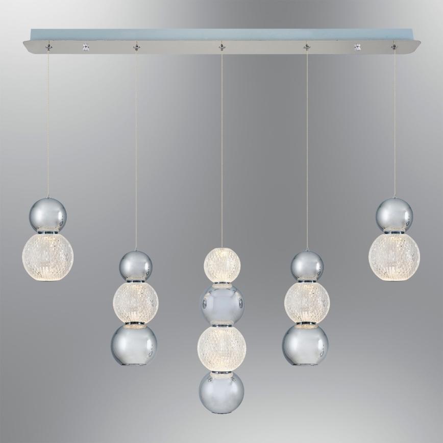 LED полилей на кабел CREMONA LED/27W/230V 3000K матов хром