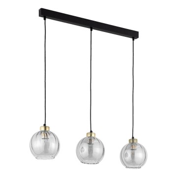 LED полилей на кабел DEVI 3xE27/15W/230V черен/опушен