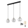 LED полилей на кабел DEVI 3xE27/15W/230V черен/прозрачен