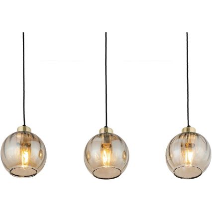 LED полилей на кабел DEVI 3xE27/15W/230V, цвят черен/опушено бежово