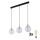 LED полилей на кабел DEVON 3xE27/15W/230V черен/прозрачен