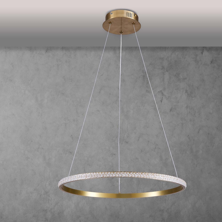 LED полилей на кабел DIANA LED/25W/230V 4000K Ø 50 см златист