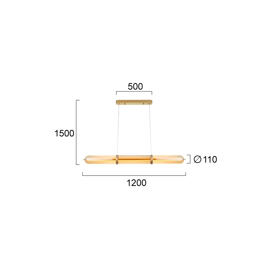 LED полилей на кабел ELIANA LED/34W/230V златен