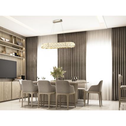 LED димируем кристален полилей на кабел ENRIQUE LED/50W//230V 3000-6000K + дистанционно управление