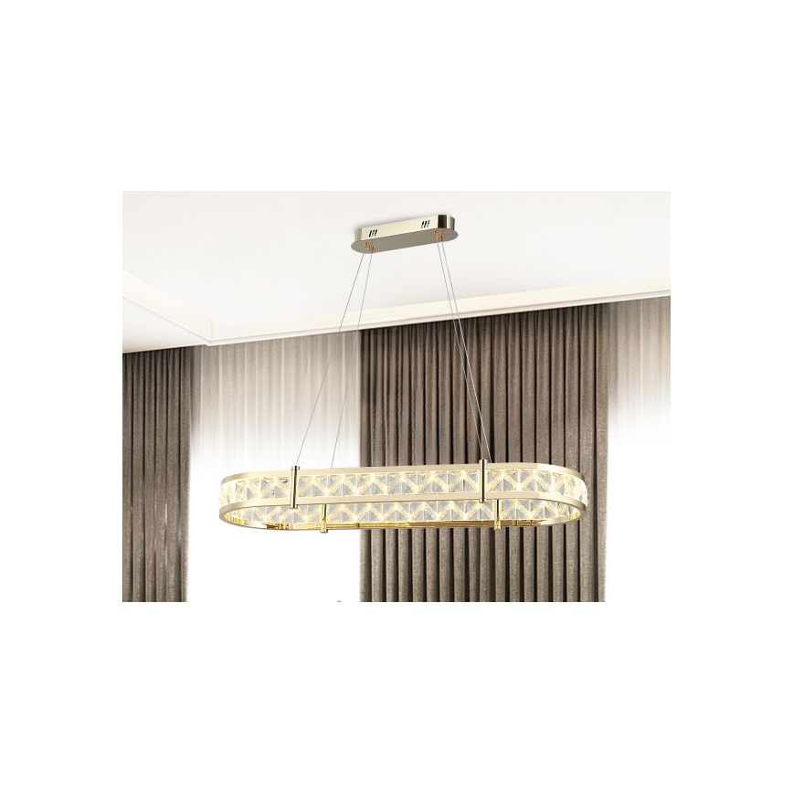 LED димируем кристален полилей на кабел ENRIQUE LED/50W//230V 3000-6000K + дистанционно управление