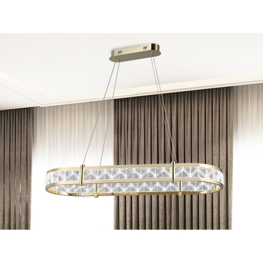 LED димируем кристален полилей на кабел ENRIQUE LED/50W//230V 3000-6000K + дистанционно управление