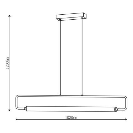 LED полилей на кабел FELICJA LED/30W/230V 4000K черен