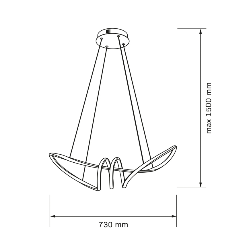 LED полилей на кабел FLAVIA LED/44W/230V черен