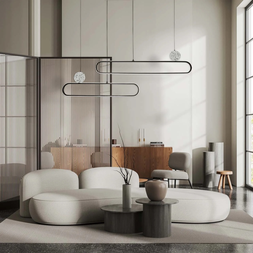 LED полилей на кабел FLORENTYNA LED/48W/230V 4000K черен/бял