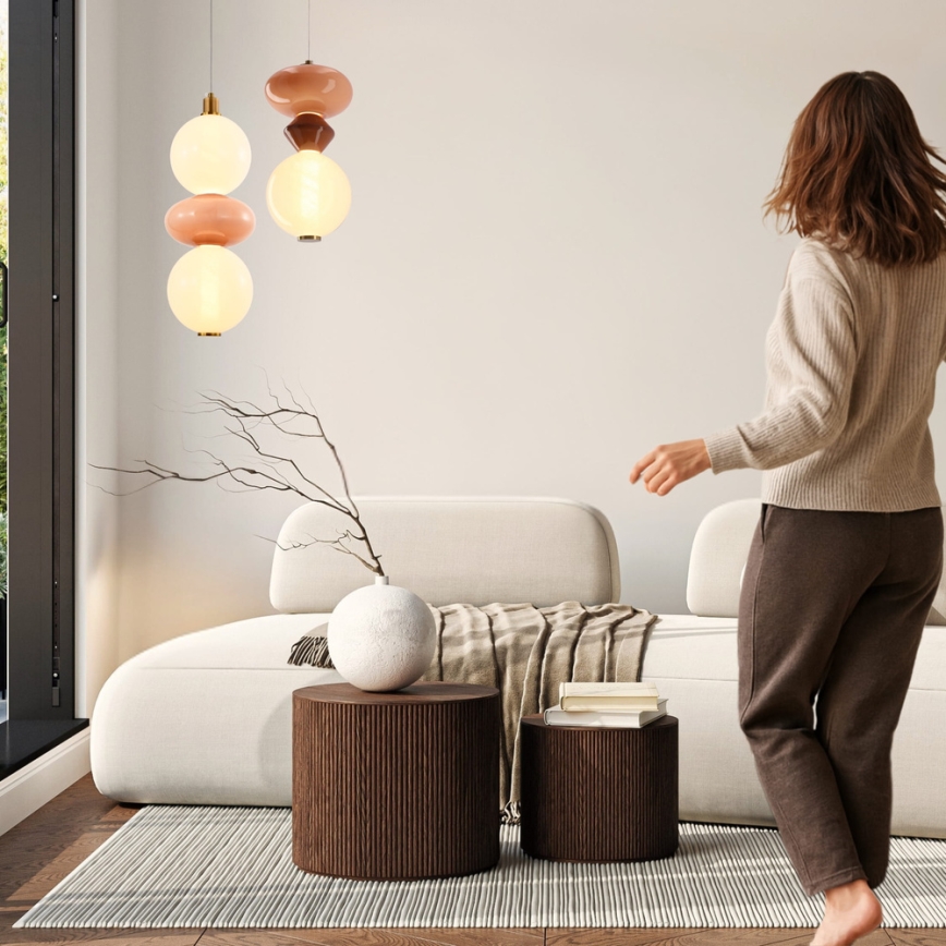 LED полилей на кабел FLORES LED/10W/230V златист/оранжев/кафяв