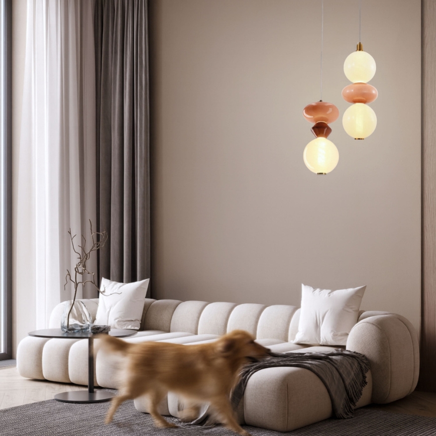LED полилей на кабел FLORES LED/10W/230V златист/оранжев/кафяв