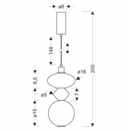 LED полилей на кабел FLORES LED/10W/230V златист/оранжев/кафяв