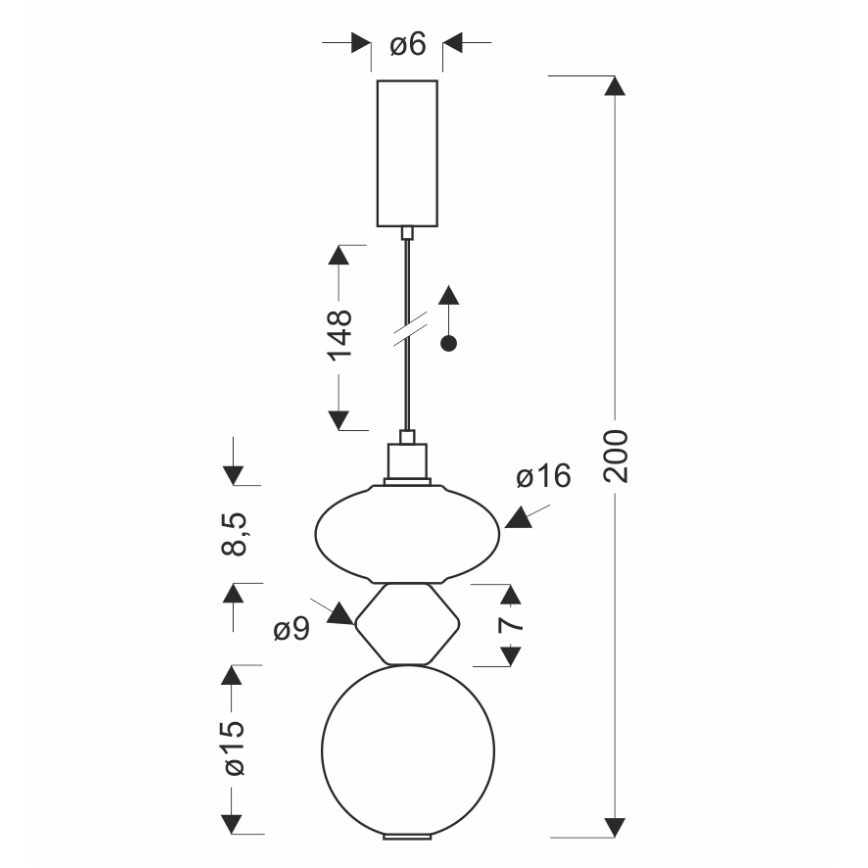 LED полилей на кабел FLORES LED/10W/230V златист/оранжев/кафяв