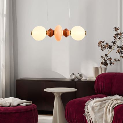 LED полилей на кабел FLORES LED/15W/230V златист/оранжев/кафяв