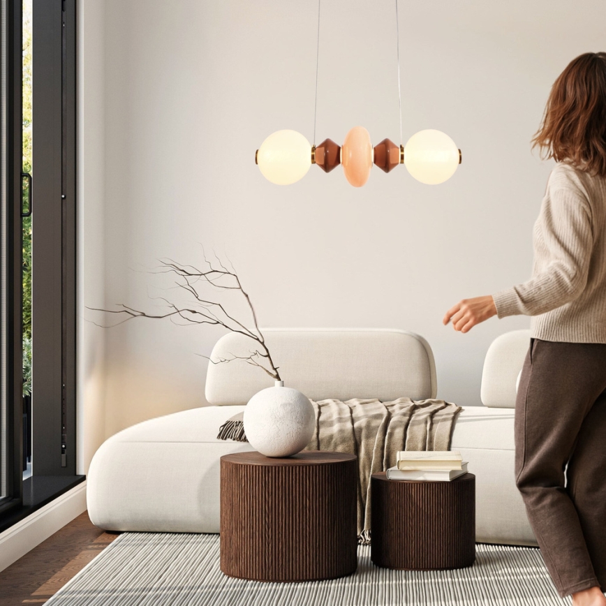 LED полилей на кабел FLORES LED/15W/230V златист/оранжев/кафяв