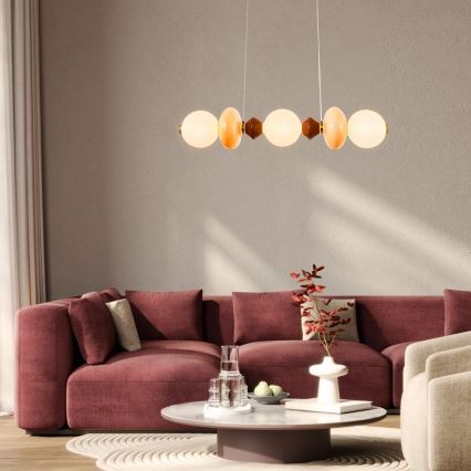 LED полилей на кабел FLORES LED/20W/230V златист/оранжев/кафяв