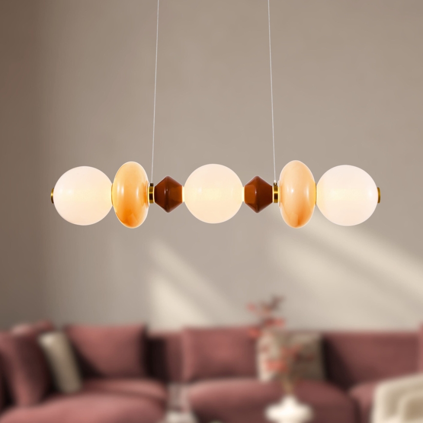 LED полилей на кабел FLORES LED/20W/230V златист/оранжев/кафяв