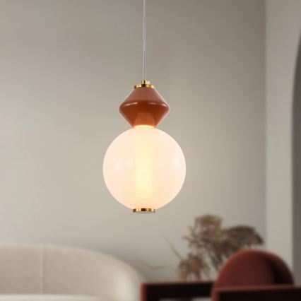 LED полилей на кабел FLORES LED/7W/230V златен/кафяв
