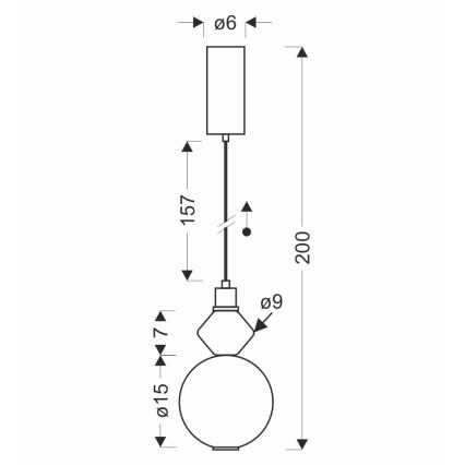 LED полилей на кабел FLORES LED/7W/230V златен/кафяв