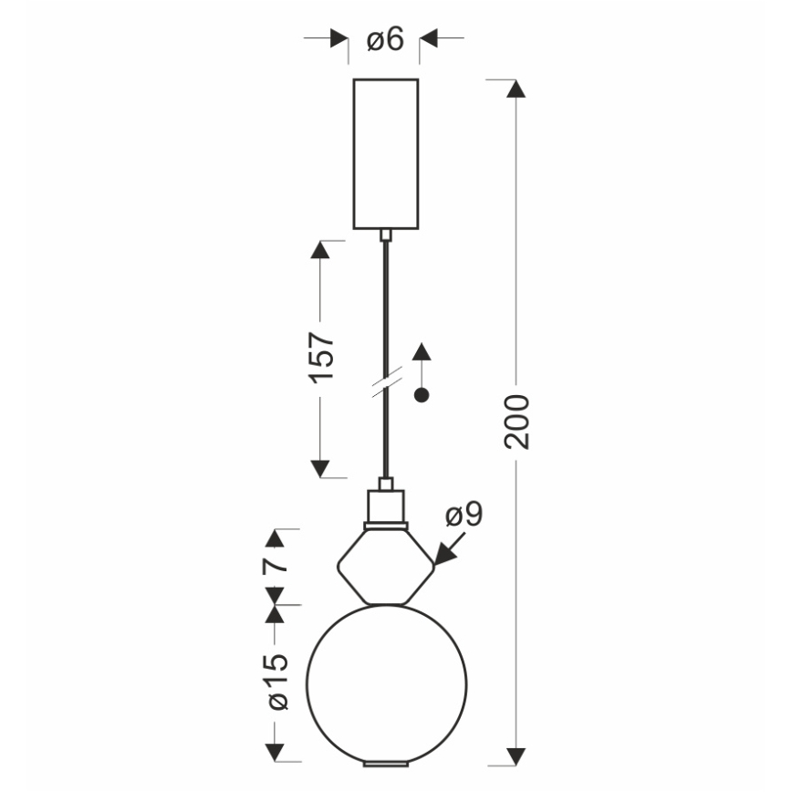 LED полилей на кабел FLORES LED/7W/230V златен/кафяв