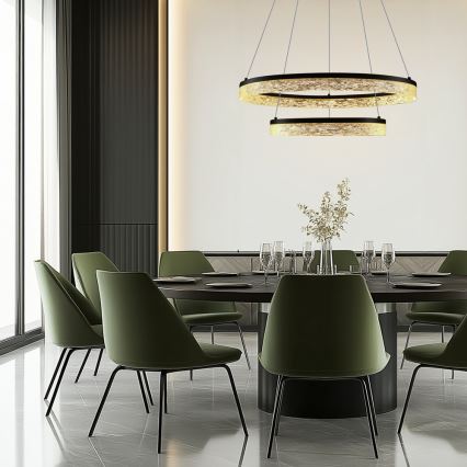 LED полилей на кабел FROZI LED/38W/230V, диаметър 60 см, черен