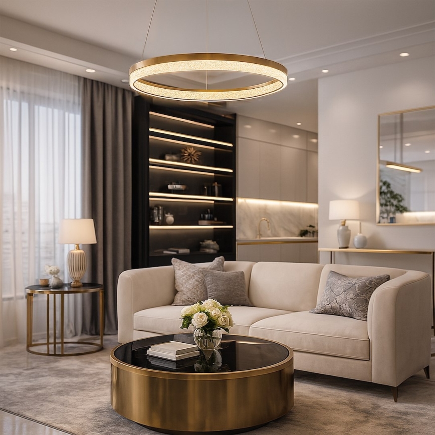 LED полилей на кабел GALA LED/25W/230V Ø 50 см златист