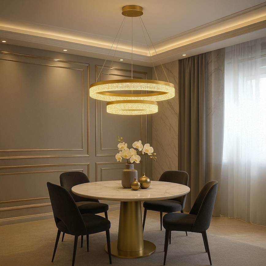 LED полилей на кабел GALA LED/54W/230V Ø 60 см златист