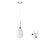 LED полилей на кабел HARMA 1xE27/60W/230V диам. 14 см матов хром/бял