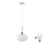 LED полилей на кабел HARMA 1xE27/60W/230V диаметър 25 см матов хром/бял