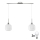 LED полилей на кабел HARMA 2xE27/60W/230V матиран хром/бял