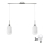 LED полилей на кабел HARMA 2xE27/60W/230V матов хром/бял