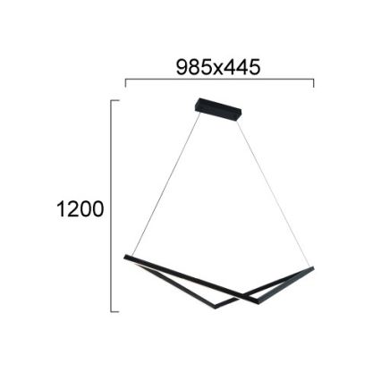 LED полилей на кабел ISLA LED/32W/230V черен