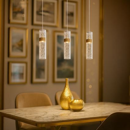 LED полилей на кабел LAGOS LED/24W/230V златен