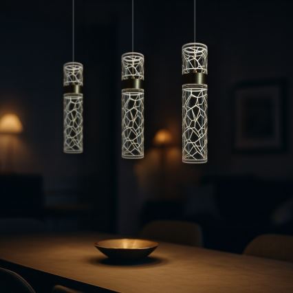 LED полилей на кабел LAGOS LED/24W/230V златен