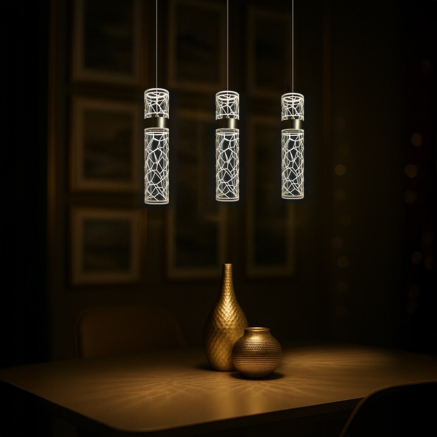 LED полилей на кабел LAGOS LED/8W/230V златист