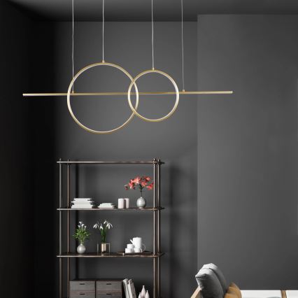 LED полилей на кабел LAURA LED/42W/230V златен