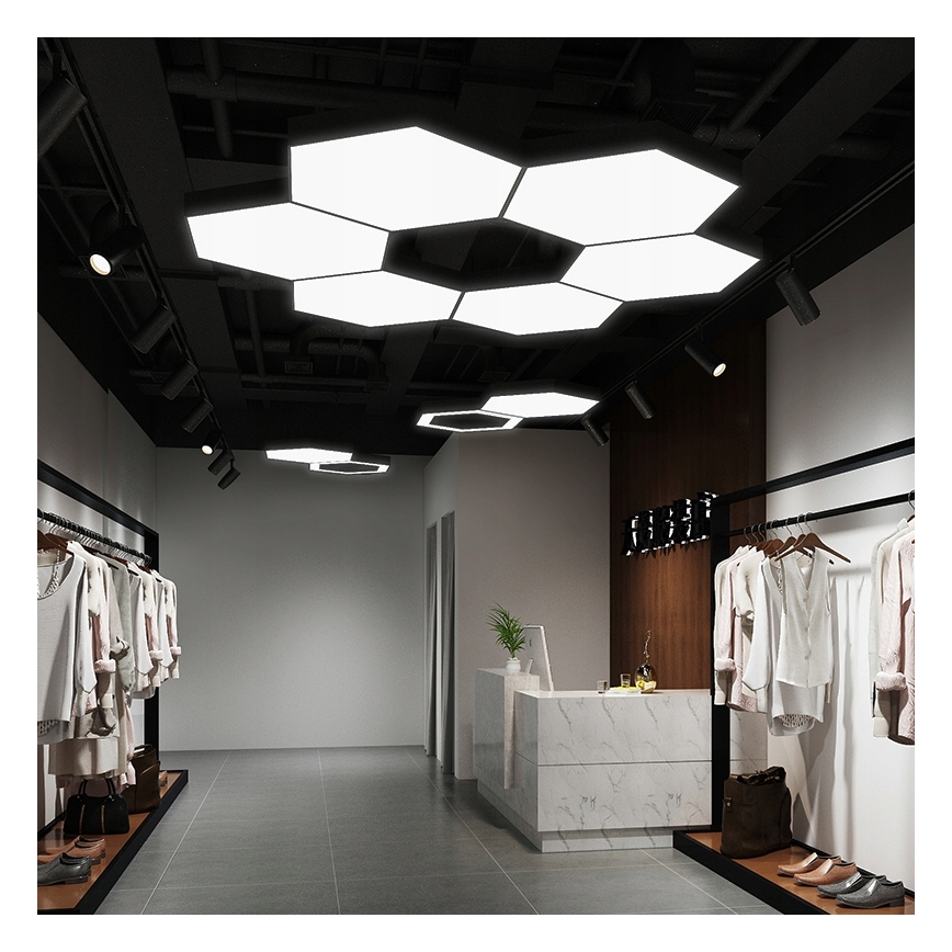 LED полилей на кабел LED/20W/230V черен