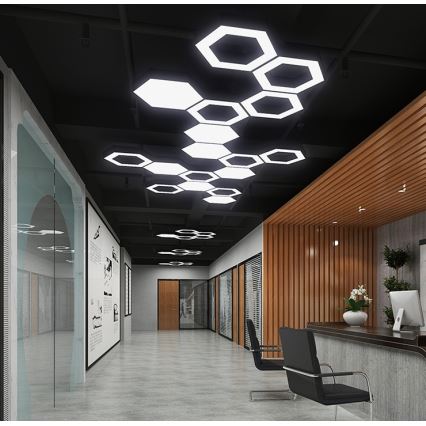 LED полилей на кабел LED/20W/230V черен