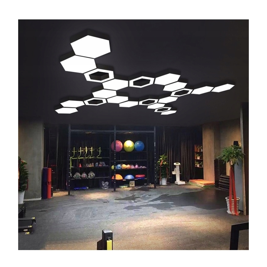 LED полилей на кабел LED/20W/230V черен