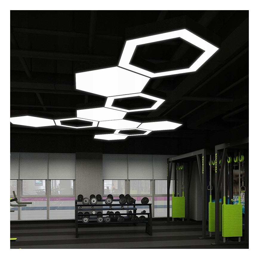 LED полилей на кабел LED/20W/230V черен