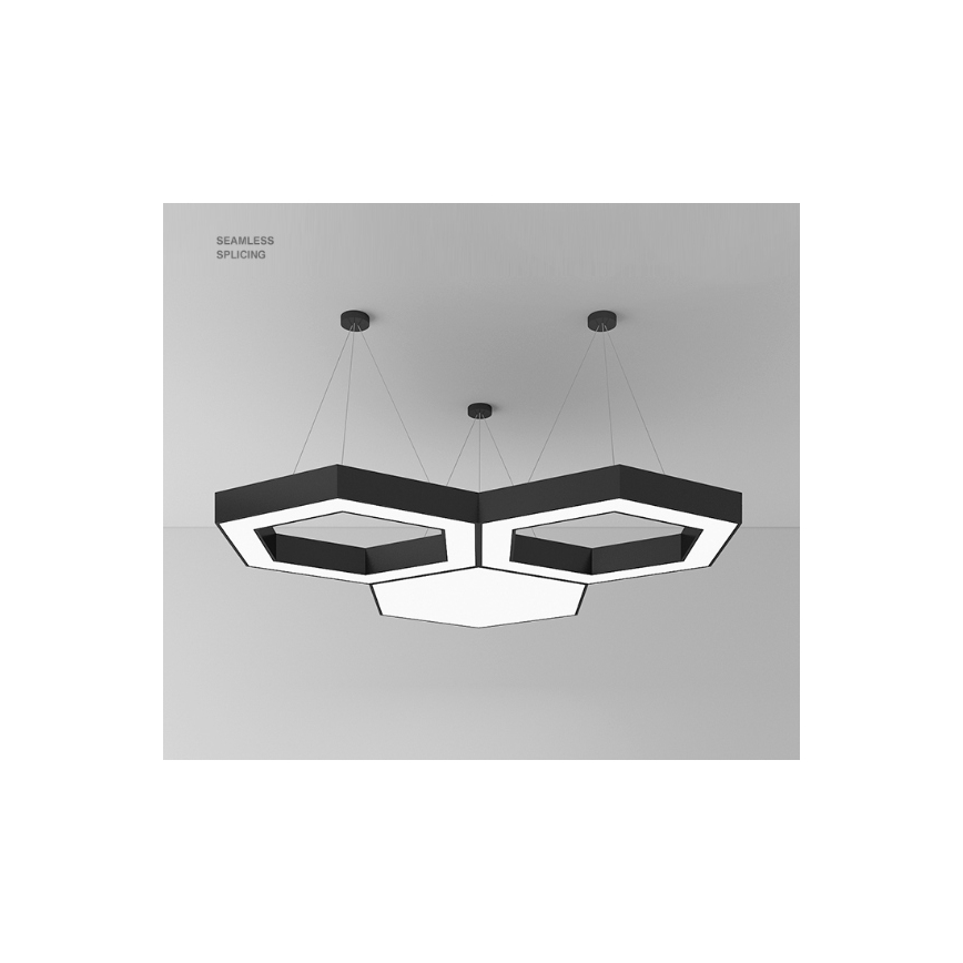 LED полилей на кабел LED/20W/230V черен