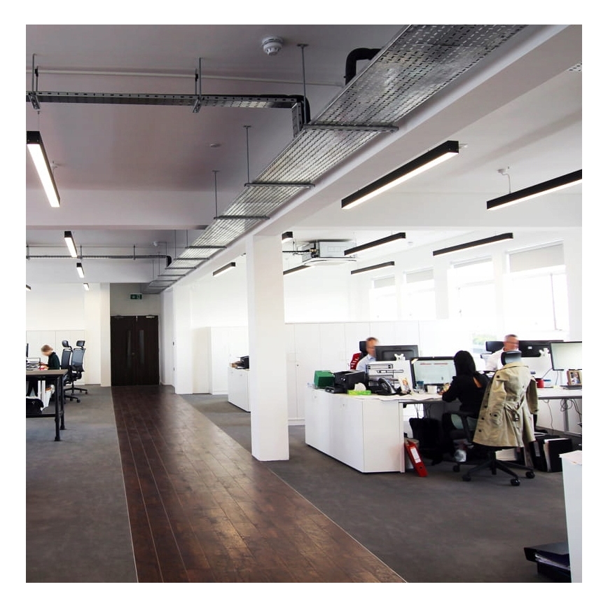 LED полилей на кабел LED/44W/230V 3000K 120 cm черен